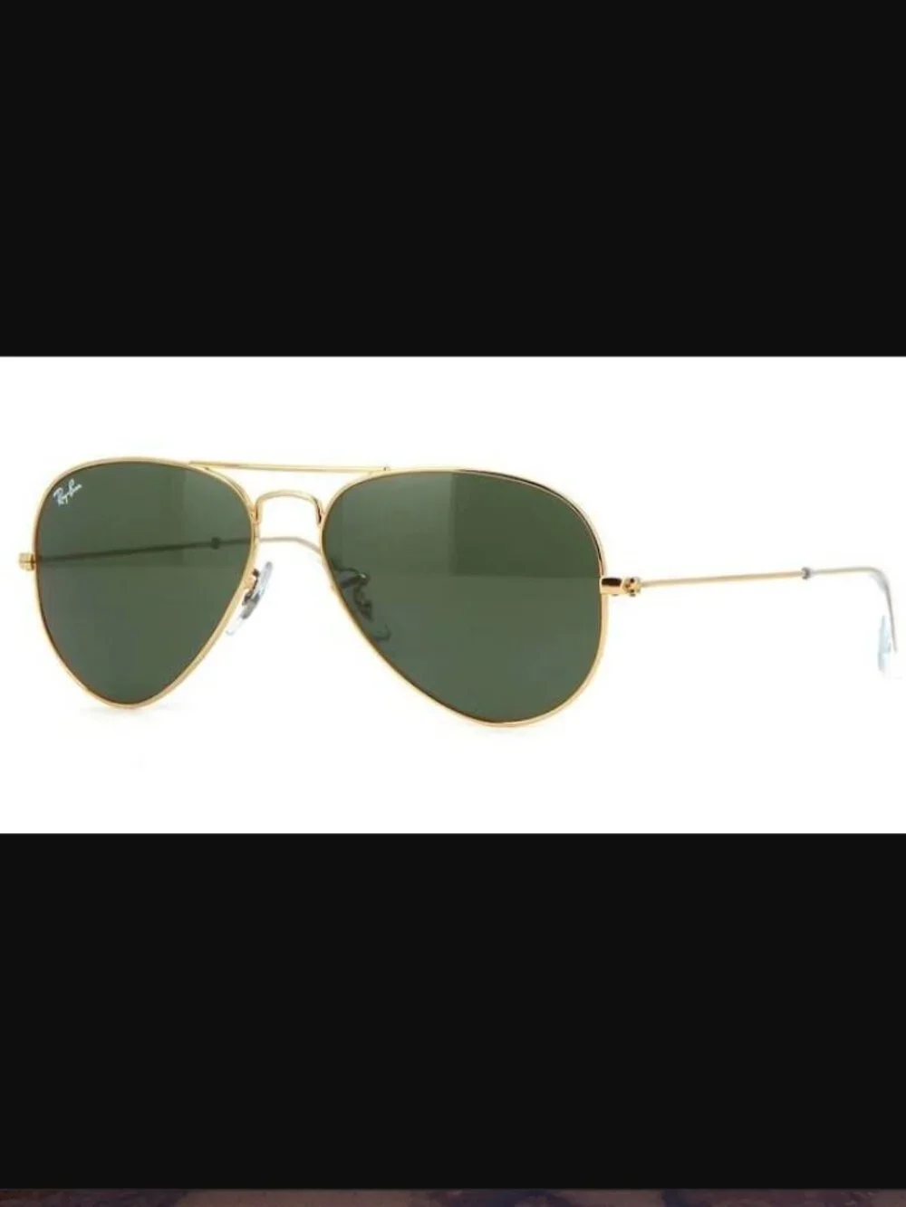 Ray-Ban Aviator RB3025 W3234 Gold Green Lens Unisex Sunglasses